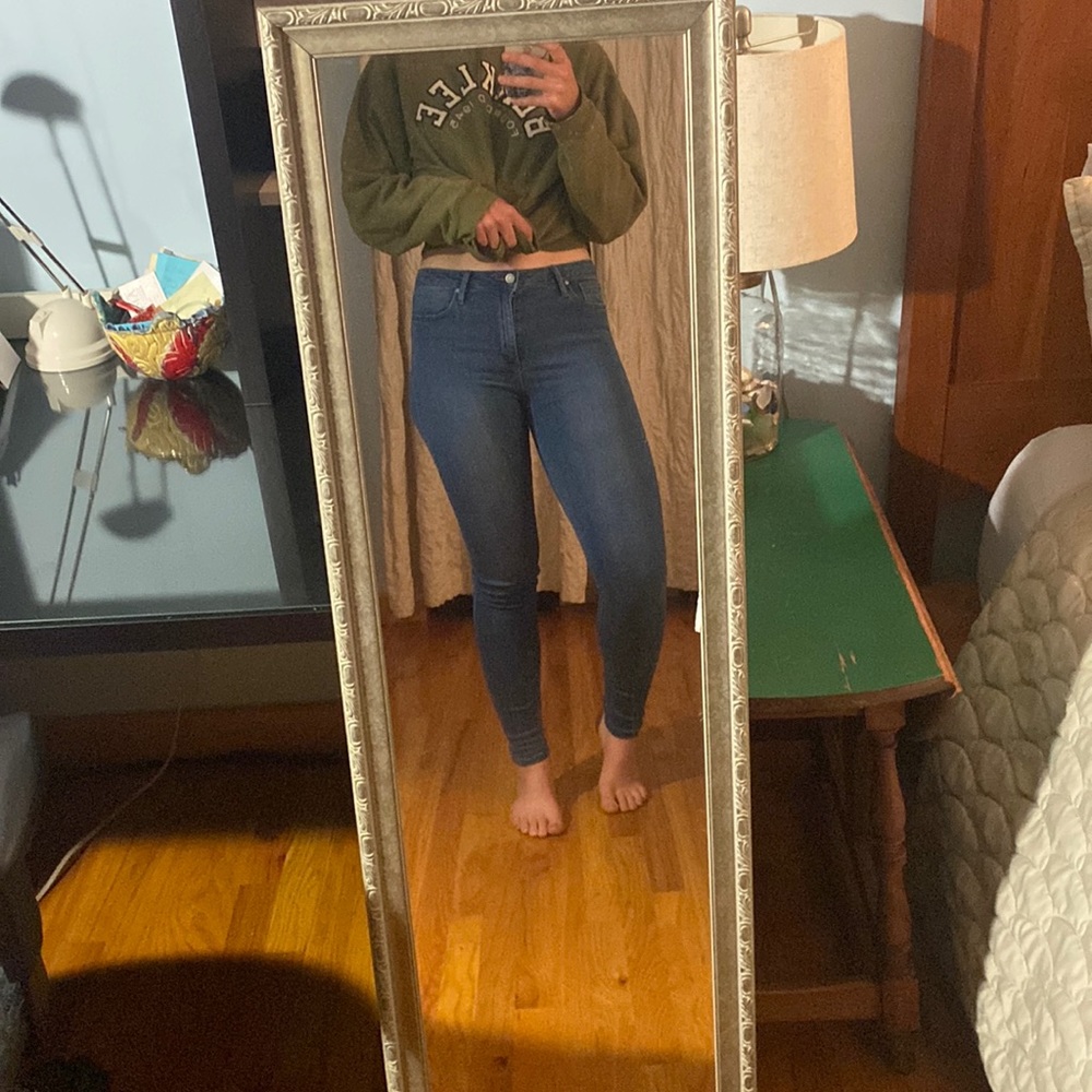 Blue jeggings. Lightly used. JUSTBLACK. Size 29